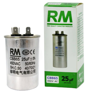 คาปาซิเตอร์แอร์ RM แบบ CBB65 ขนาด 25 uF (ไมโครฟารัด) แคปรันแอร์ แคปสตาร์ทแอร์ Capacitor แอร์ รับประกัน 1 ปี