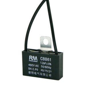 แคปพัดลม RM คาปาซิเตอร์พัดลม 1.2uF แบบ CBB61 ขนาด 450V AC อะไหล่พัดลม สำหรับเปลี่ยน-ซ่อม