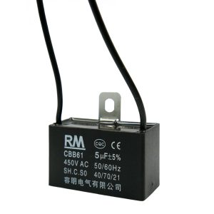 แคปพัดลม RM คาปาซิเตอร์พัดลม 5uF แบบ CBB61 ขนาด 450V AC อะไหล่พัดลม สำหรับเปลี่ยน-ซ่อม