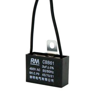 แคปพัดลม RM คาปาซิเตอร์พัดลม 3uF แบบ CBB61 ขนาด 450V AC อะไหล่พัดลม สำหรับเปลี่ยน-ซ่อม