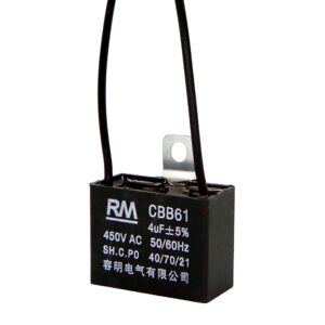 แคปพัดลม RM คาปาซิเตอร์พัดลม 4uF แบบ CBB61 ขนาด 450V AC อะไหล่พัดลม สำหรับเปลี่ยน-ซ่อม