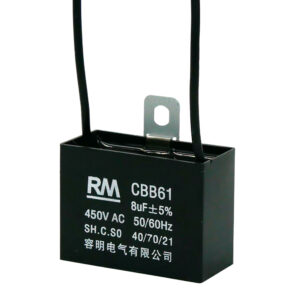 แคปพัดลม RM คาปาซิเตอร์พัดลม 8uF แบบ CBB61 ขนาด 450V AC อะไหล่พัดลม สำหรับเปลี่ยน-ซ่อม