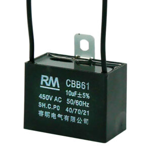 แคปพัดลม RM คาปาซิเตอร์พัดลม 10uF แบบ CBB61 ขนาด 450V AC อะไหล่พัดลม สำหรับเปลี่ยน-ซ่อม